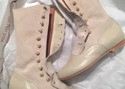 Mirette's boots, handmade by GAMBA Theatrical Shoes